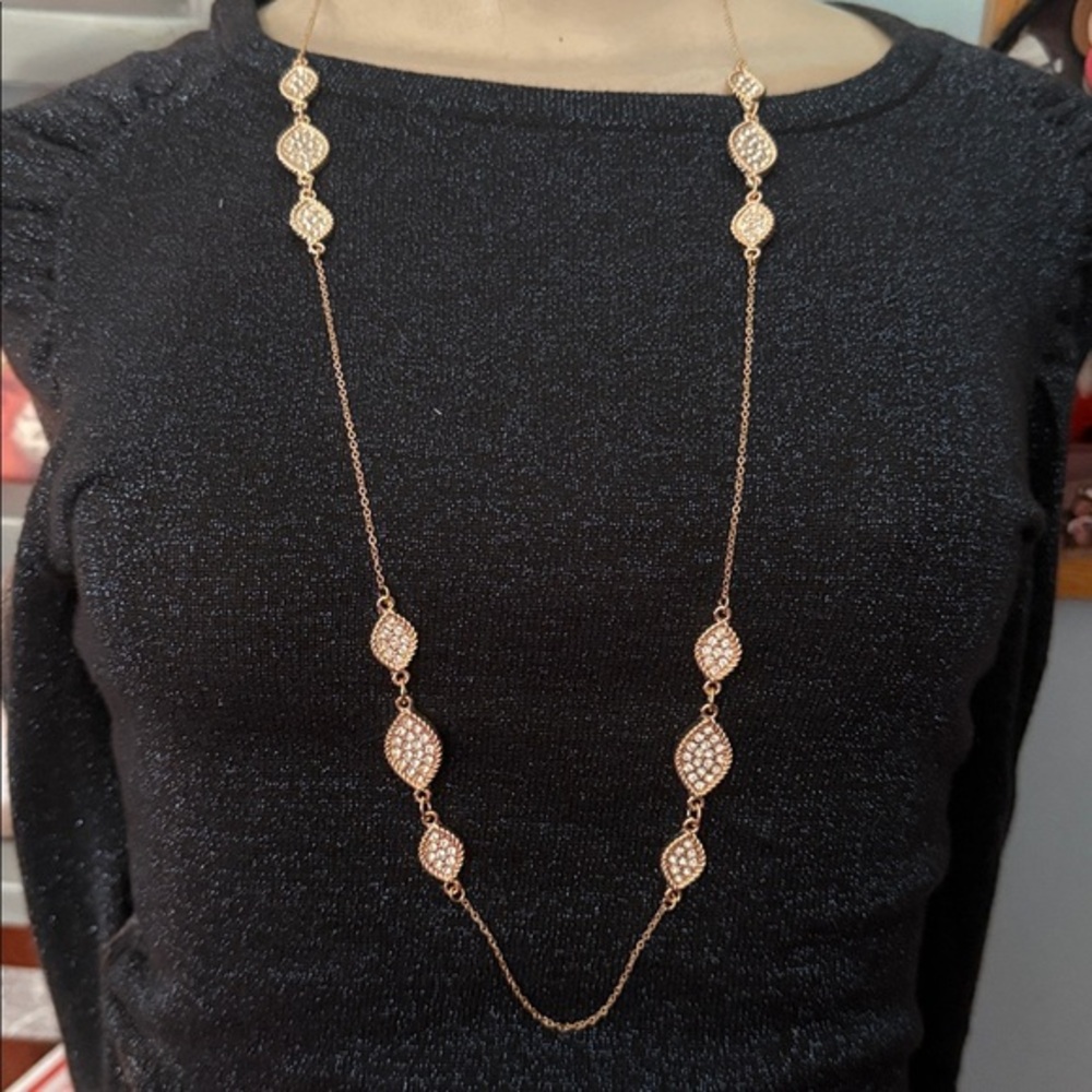 🛍NEW 🛍 BEAUTIFUL LONG ADJUSTABLE CHAIN Costume NECKLACE in package .